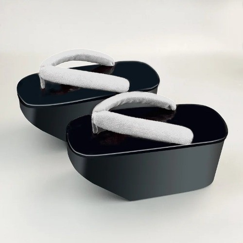 PANTOFOLA D’ORO Ciabatte donna pvc tacco alto geisha cosplay vernice opaca infradito