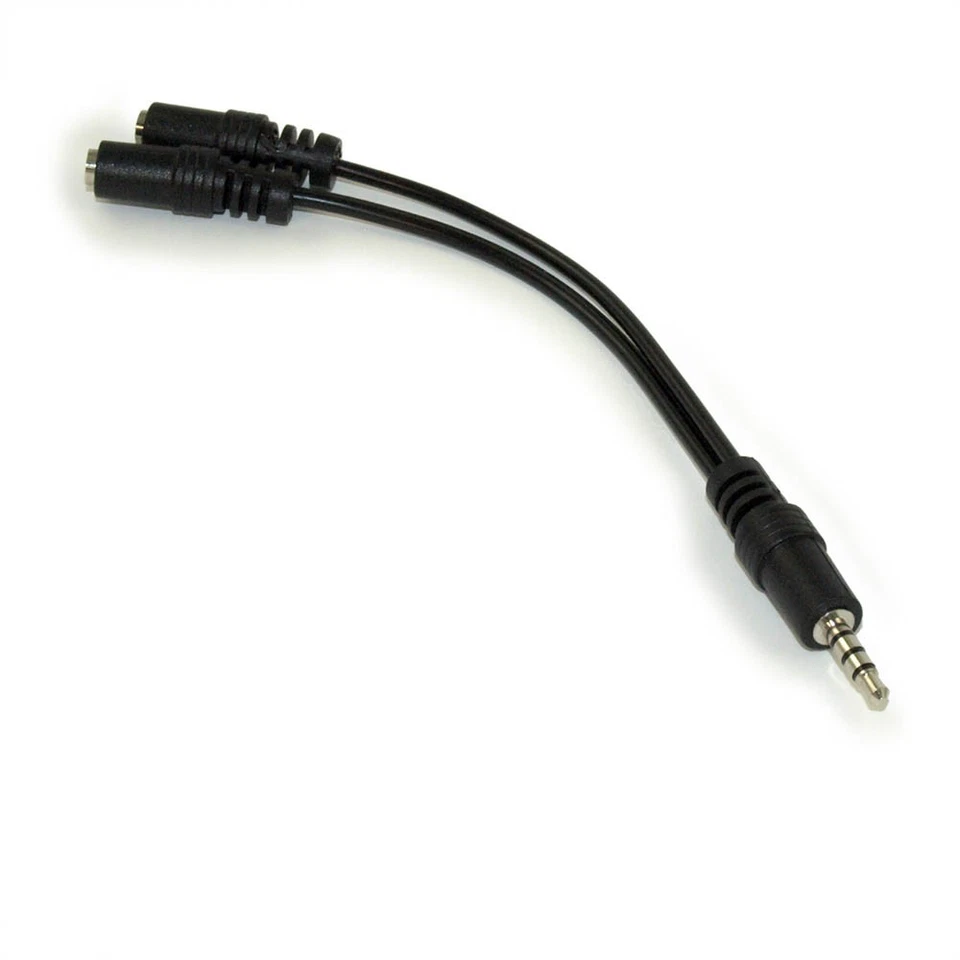4 Conductor TRRS Male to 2-3.5mm Female Audio/ Microphone Break-out Adapter - Image 2 of 3