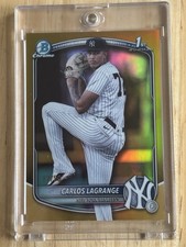 Carlos Lagrange 2025 Bowman Chrome  #BCP-202 Gold Refractor /50 RC