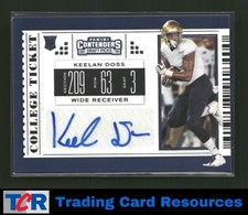 2019 Panini Contenders Draft Picks Collegiate #154 Keelan Doss Auto