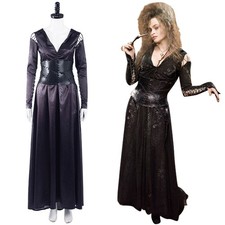 Costume cosplay Bellatrix Lestrange Halloween convention vestito festa