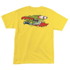 Santa Cruz Keith Meek SLASHER Skateboard T Shirt DAISY YELLOW