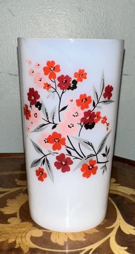 1 vintage fire king Primrose 5” Milk glass tumbler 1960-1962 MCM
