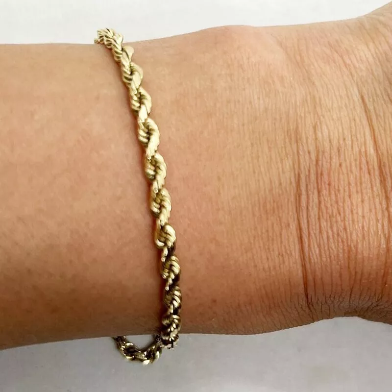 Gold rope deals chain bracelet