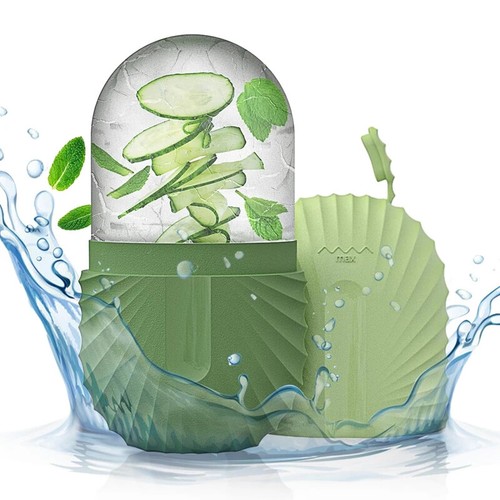 Eis Gesichtsroller Eiswürfel Beauty Massage Silikon Eisform für Augenschwellungen Eis - Bild 9 von 31