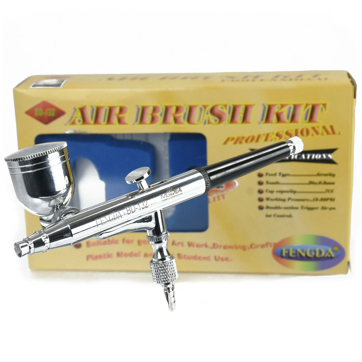 Airbrush Double Action FE-183K with 0,3-0,5-0,8 mm needle/nozzle FENGDA Airbrush Double Action FE-183K with 0,3-0,5-0,8 mm needle/nozzle FENGDA