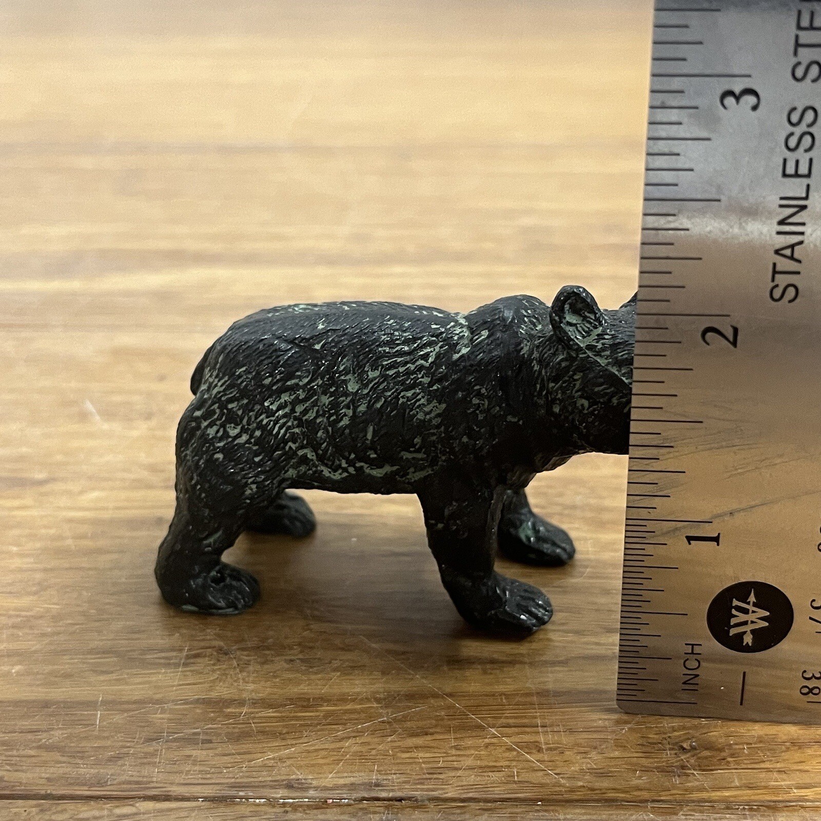 Unusual Antique Cast Iron Bear Grizzly Black Bears Paperweight High