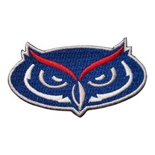Parche estilo vintage FAU Florida Atlantic Owls. Bordado. Plancha. 3"x1.5"