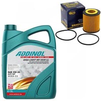 MotoröL Set 5W-30 Addinol 5 Liter + ÖLfilter SH 4043 P FüR Mazda 6 2.3 Saab 9-3