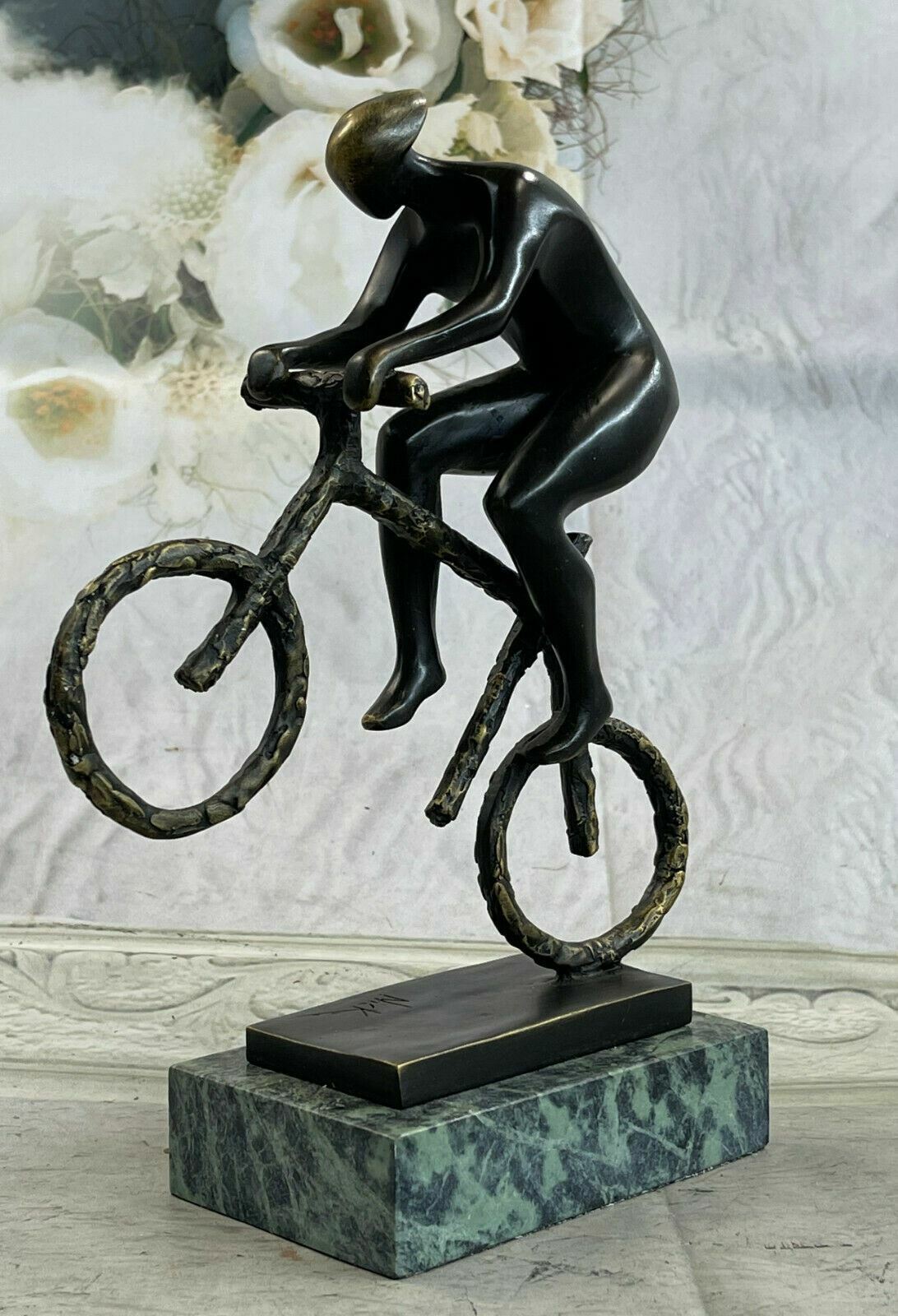 Mountain Biker Bike MTB Cyclist Bronze Marble Statue Sculpture Award Trophy Sale