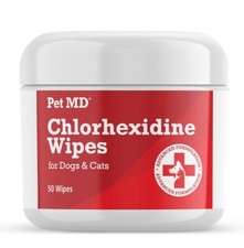 Pet MD Topical Wipes For Cleansing - With Aloe For Cats And Dogs - 50 Count