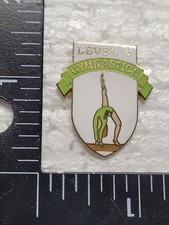 LEVEL 6 GYMNASTICS HAT LAPEL PIN PIN BACK USED G0698
