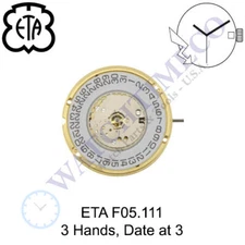 Genuine ETA F05.115 / F05.111 Watch Movement Swiss (Multiple Variations)