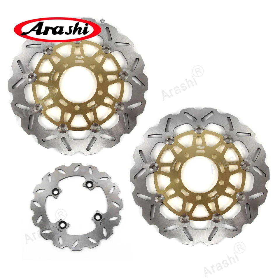 Rotor de disco de freno delantero trasero dorado para Kawasaki Ninja ZX-6R 2005 2006 ZX6R ZX636 Foto 2 de 4