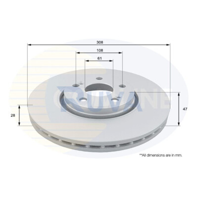Fits Renault Espace 2002- Laguna 2001-2007 Ruva Front Brake Disc #1