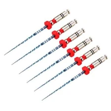 Vakker V Blue 25mm Taper 06 #55 NiTi Rotary Engine Files, 6/Pk. Red Color