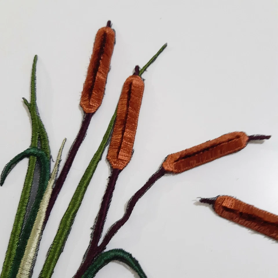 Reeds Lake Wildlife Botany Plants Handmade Embroidered Patches Set - Image 2 of 4