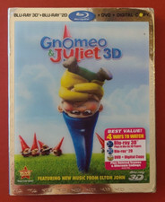 Gnomeo  Juliet 3D Blu-ray 3D/2D/DVD, 2011, 3-Disc with Lenticular Slipcover
