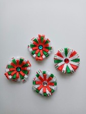Christmas hair clips, set of four, brand new, handmade