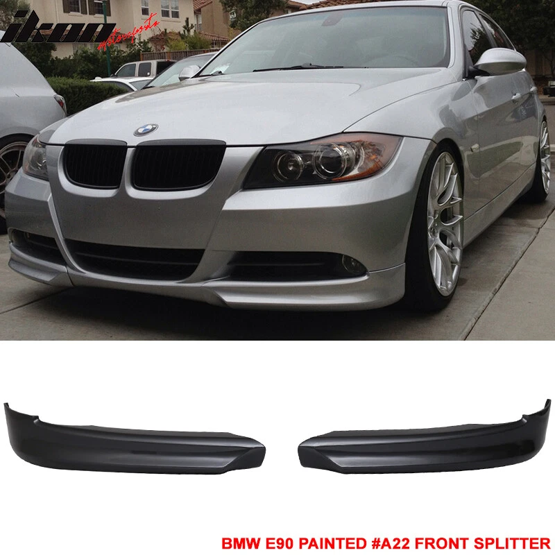 Se adapta a 05-08 BMW E90 serie 3 estilo OE parachoques delantero divisor pintado #A22 grafito