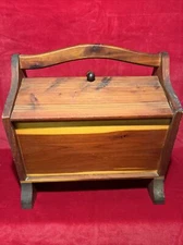 1950s Cedar Sewing Storage Box Organizer  11 1/4” X 7 1/2” X 12 1/4” (R1)