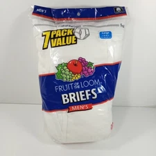New 2005 Fruit of the Loom Mens Large 38 - 40"  Cotton Underwear 7 Pack Sealed