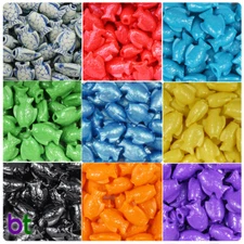 BeadTin 24mm Fish Plastic Pony Beads (24pcs) - Style choice