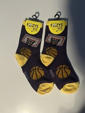 2 Pairs Child Kids Children Basketball Socks Size 6-8 Age 5-10