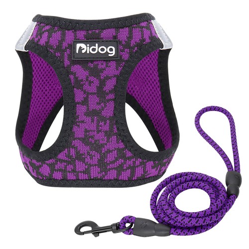 Soft Mesh Dog Harness and Lead set Reflective Pet Cat Puppy Vest for