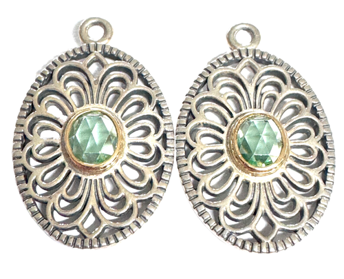 Authentic PANDORA VINTAGE ALLURE EARRINGS 14k gold 290678SSG RETIRED RARE! - Picture 2 of 5