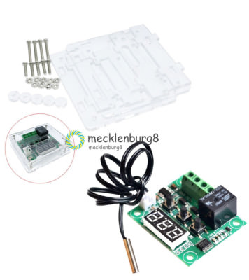 FamilyMall 2 Stück DC 12V Thermostat Temperaturschalter Relais W1209R-2P – -50°C Bis 110