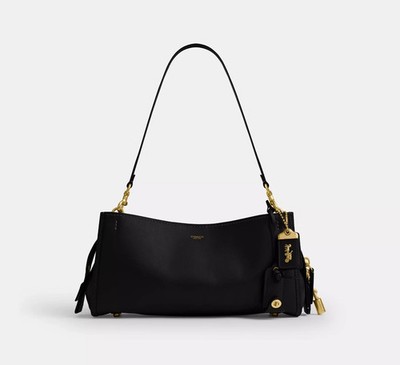 COACH Rogue 2way Shoulder Bag 34 CCX18 B4/BK Brass/Black Soft