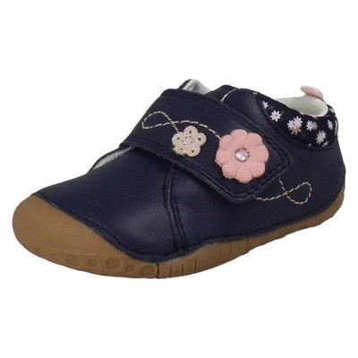 Girls Startrite Floral Detail Lightweight Leather Pre-Walker Shoes 'Lila'