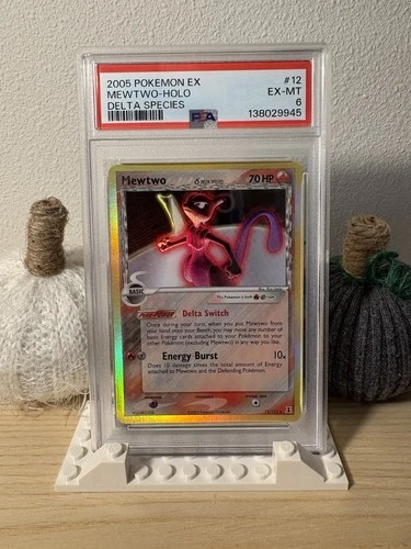 Delta Species Mewtwo Holo Pokémon EX PSA 6, Excellent To Mint