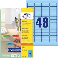Avery Zweckform L6039-20 Blaue Etiketten 960 Aufkleber, 45,7X21,2Mm Auf A4
