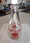 VINTAGE SUPPLEE DAIRY SEALTEST ICE CREAM MILK QUART BOTTLE OWENS ILLINOIS GLASS