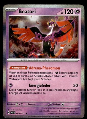Beatori 045/131 Holo Rare Prismatic Evolutions Holo NM Pokemon Karte Deutsch