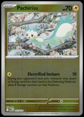 Reverse Holo Pachirisu 051/132 Common ME01: Mega Evolution