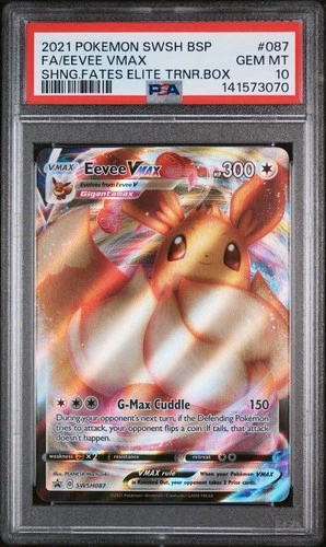 PSA 10 Eevee VMAX SWSH087 Black Star Promo Shining Fates ETB Pokemon Card