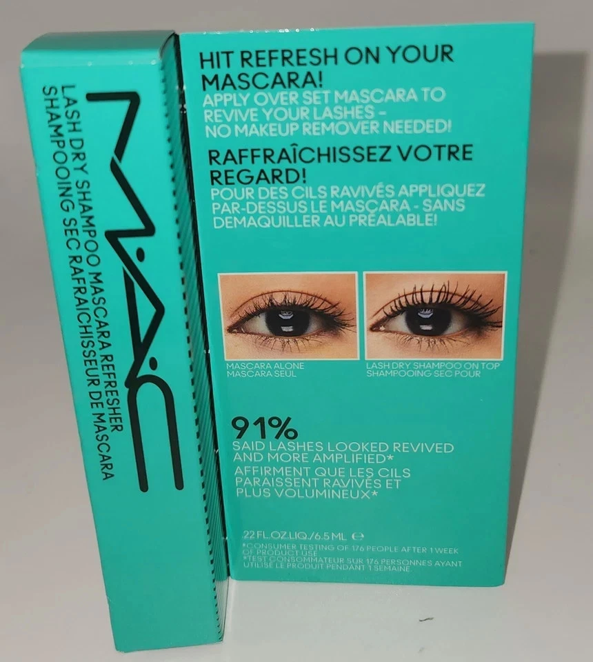MAC Lash Dry Shampoo Mascara Refresher • Black 6.5mL Full Size -NEW IN BOX - Image 2 of 3