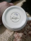 Heritage Mint Enchanted Laurel Garden Tea Cup Mug Blue Rim  Footed  Set Of 2 — photo 3