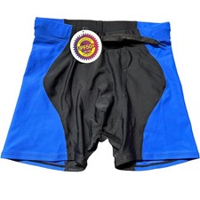 Boys youth black blue size medium unisex beach shorts sun protection UPF50+ NWT
