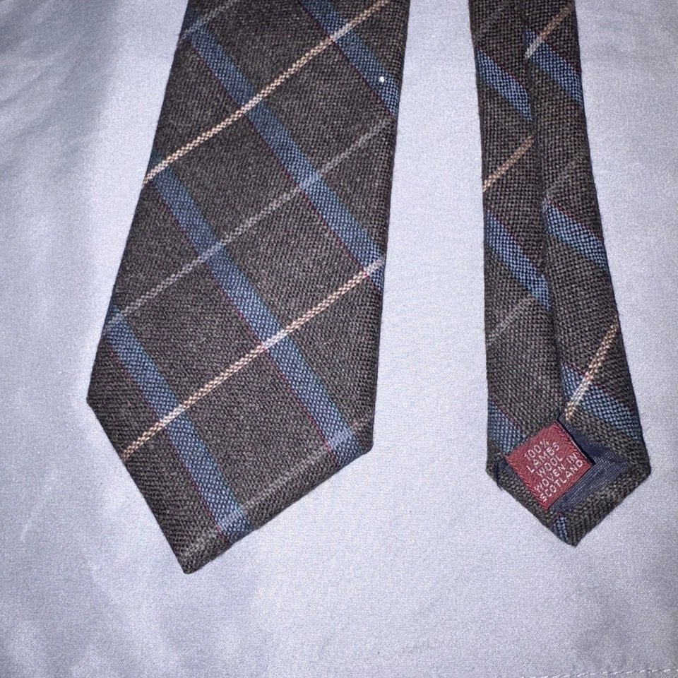 Corbata Cambridge Classics Mervyn’s Hombre Vintage Lana de Cordero Gris 3x57 Dañada Foto 4 de 4