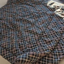 Mesa térmica futón patrón a cuadros tela japonesa antigua Japón BORO usada Japón