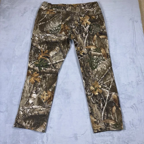 Realtree Camo Pants Mens Sz Large 36/38 Real Tree Edge Hunting Zip Phone Pocket - Picture 8 of 8