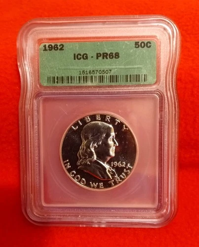 1962 Proof Franklin Half Dollar PR68