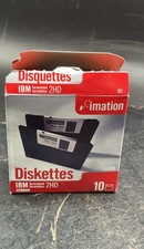 Imation 2HD IBM Diskettes 1.44MB Floppy Disks 10 Pieces Vintage Storage