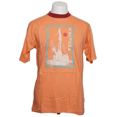 Mariano Santini, T-shirt, Größe: M, Orange/Mehrfarbig, Baumwolle, Print #SmE
