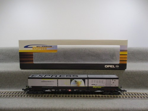 Roco Spur H0 47975 Millennium Express Containerwagen Opel der DB in OVP | Zustand: Gebraucht