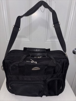 Samsonite Business Laptop Briefcase Shoulder Strap Travel Bag Many Compartment